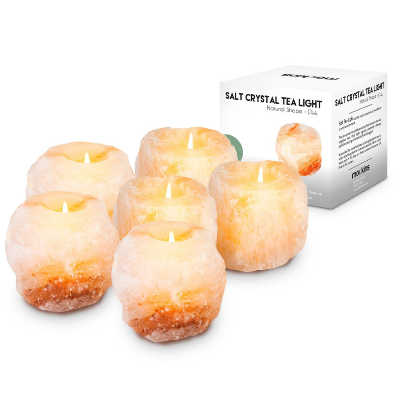 3.5 " Tealight Set of 6, Natural Pink