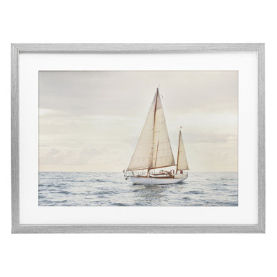 Yacht's Voyage Adventure Framed Print Under Glass, design by Sisi and Seb