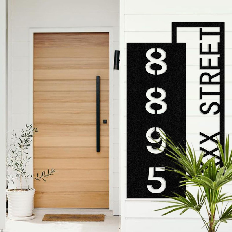 Décoration murale d'extérieur personnalisée, H 32 po x l 18 po x P 0,05 po, Oui