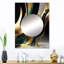 Yemaya - Agate verte et or II - miroir mural décoratif transitionnel, grand miroir moderne, impression d'art en métal-1062721997