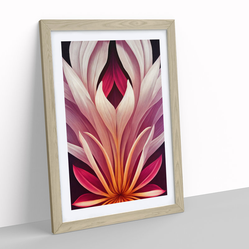The Inquisitive Flower - Single Picture Frame Print, 34cm H x 25cm W x 2cm D, Oak Framed
