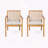Acacia Wood Dining Chair Waterproof Sturdy 400Lbs