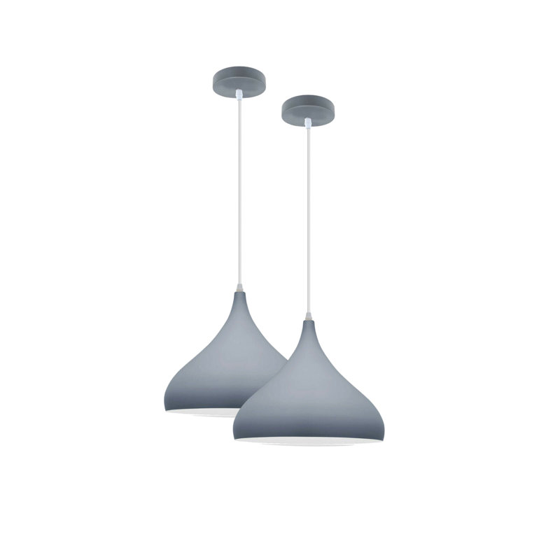 Shinae 1 - Light Teardrop Pendant, Grey, Grey