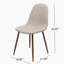 Élégante chaise de salle à manger en fer et en bois avec un tissu en polyester de qualité supérieure, idéale pour les repas à la maison-565147880-565147887
