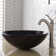 Glass Circular Vessel Bathroom Sink with Faucet