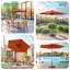 Parasol de marché 90 po avec parasol de table pour l'extérieur-623428163