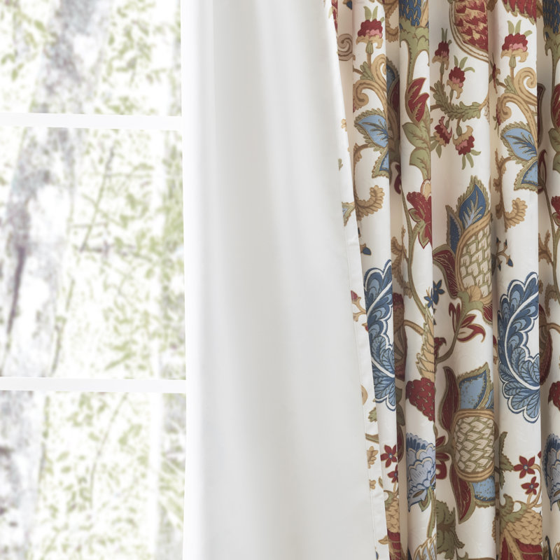 Multicolor Jacobean Floral Rod Pocket Window Valance