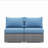 59.8"Width Outdoor Wicker Armless Sofa Set, 2-Piece Patio Loveseat Set