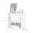 Beige Solid Wood Electric Fireplace