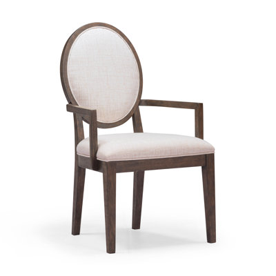 Goeffrey Dark Brown And Beige Armchair