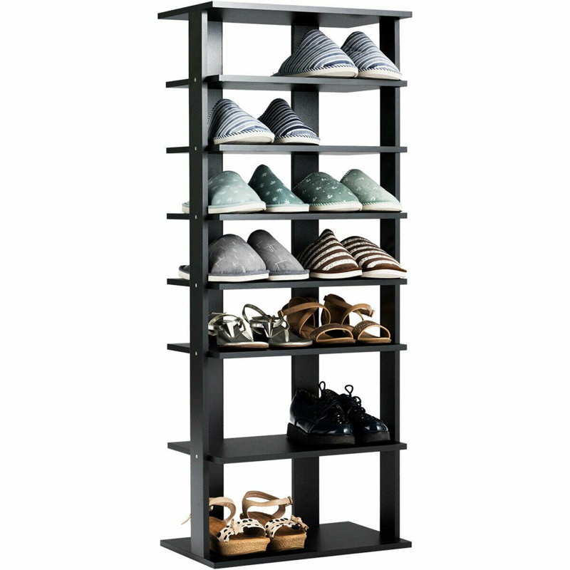 14 Pair Shoe Rack, Black