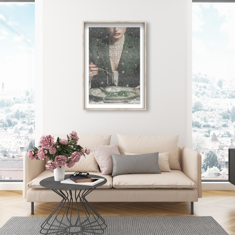 Forest Feast Print by Oliver Gal, 46.5"H x 31.5"W, Natural Oak Shadowbox