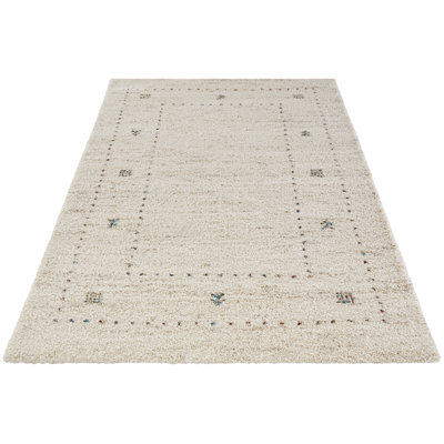Teo Machine Woven Cream Indoor Rug