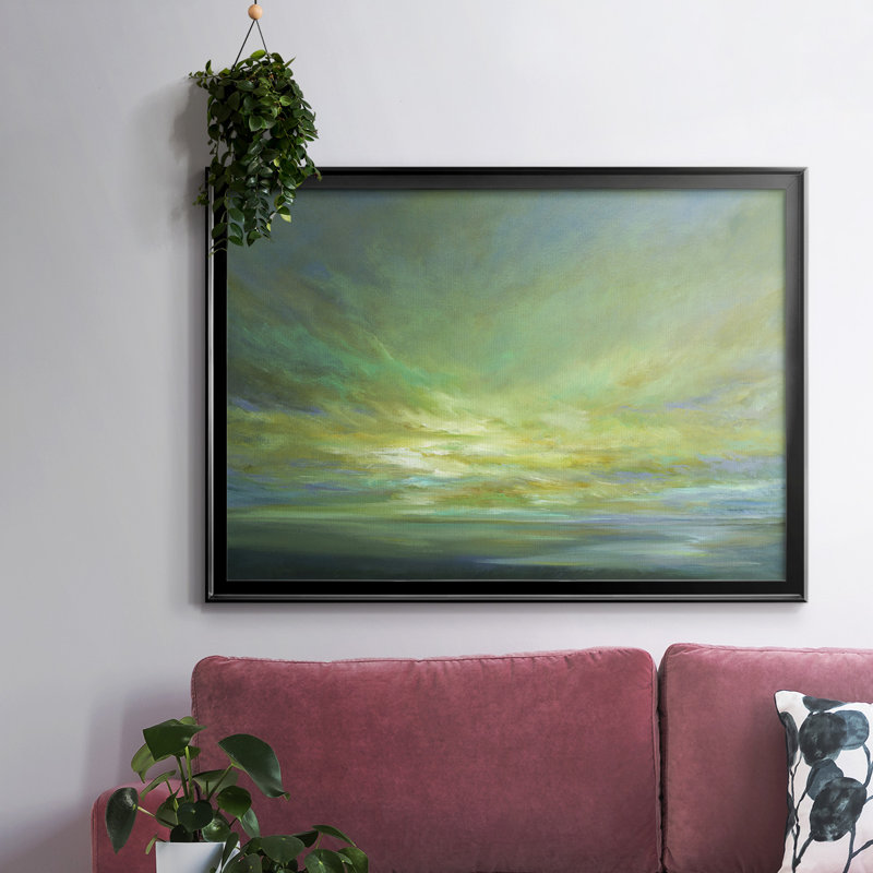 Coastal Views II - Toile tendue avec châssis encadrée, H 26 po x l 38 po x P 1,5 po, Noir