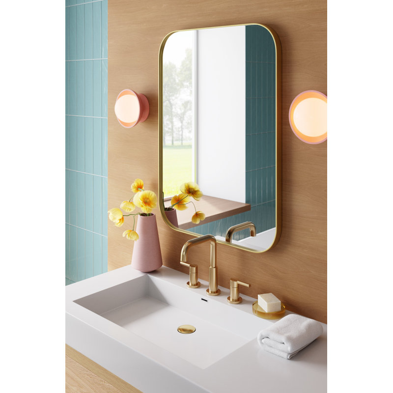 Nicoli Widespread Bathroom Faucet 3 Hole, 2-handle Bathroom Sink Faucet, Champagne Bronze