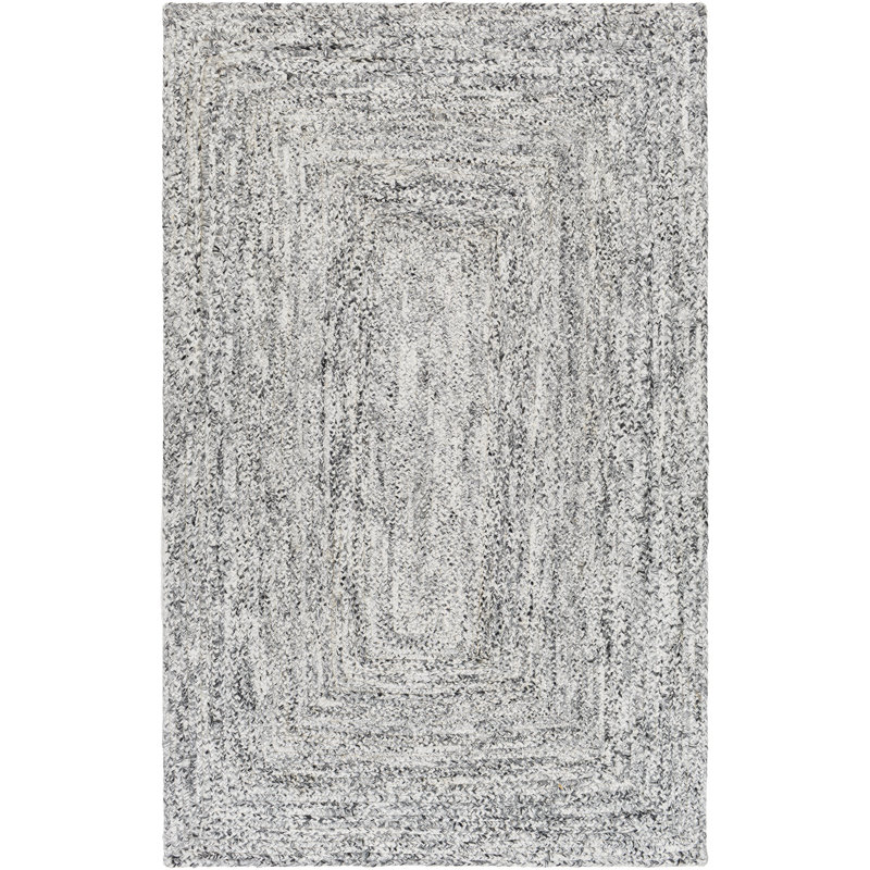Rectangle Groh Flatweave Polyester Area Rug in Gray, Rectangle 9' x 12'