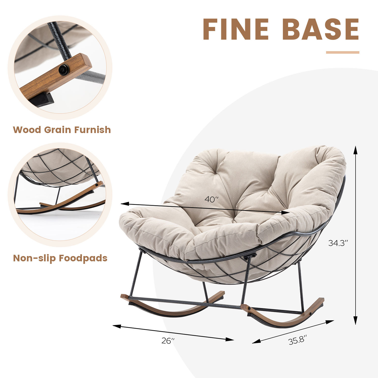 George Oliver Lynnelle Outdoor Rocker Chair & Reviews | Wayfair