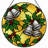 12"H Christmas Bells Stained Glass Window Panel