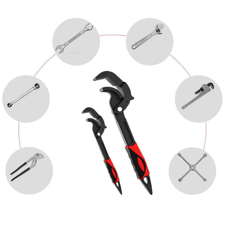 Adjustable Wrench Adjustable Wrench Multi-Function Spanner Universal Wrench Pipe Tool, B