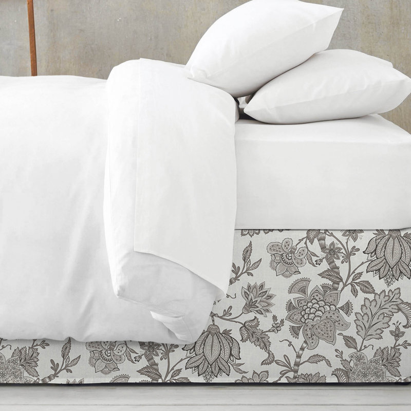 Bronte Ivory Cotton Bedskirt, Twin, 15"