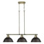 Luminaire suspendu en forme de dôme à 3 lumières pour îlot de cuisine Drakeford-626184614-626184622