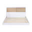 Meuble de chambre à coucher blanc pour lit double avec tête de lit-437385682