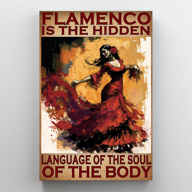 «Flamenco Is The Hidden», impression sur toile, H 14 po x l 11 po x P 1,25 po