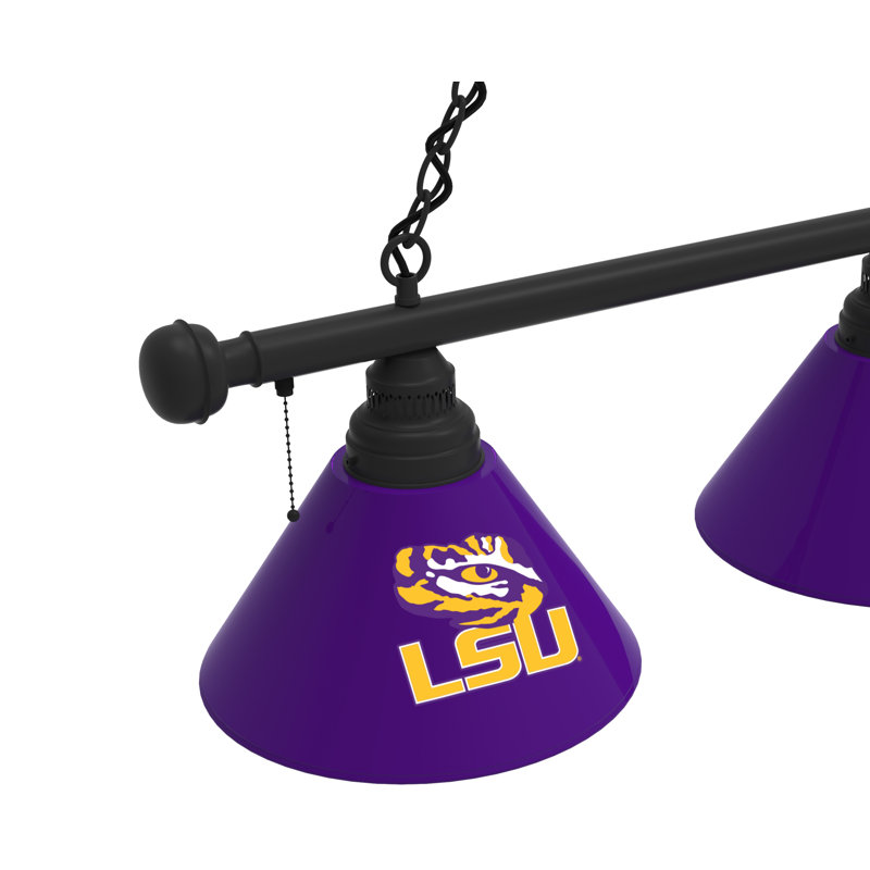3 - Light Pool Table Lights Pendant, Black, LSU Tigers