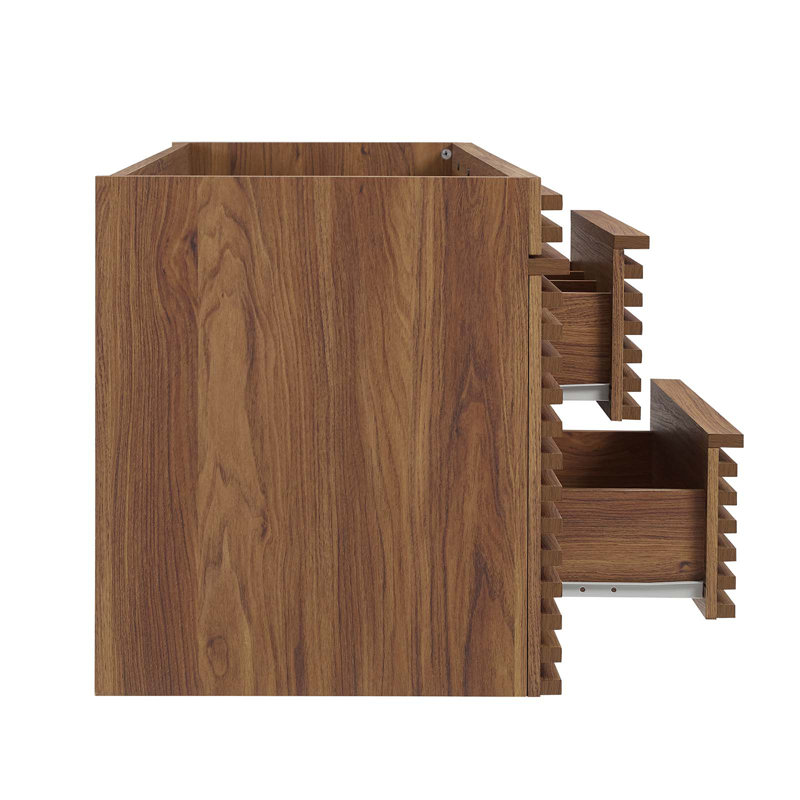 Walnut 48" Wall-Mount Single Bathroom Vanity Cabinet