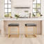 Tabouret de comptoir de cuisine moderne taupe foncé de 24 po avec repose-pieds rembourré Borough-72244468-115273438-55602656