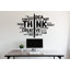 Adhésif décoratif nuage de mots «Think Word» - décoration de bureau, art créatif, mots inspirants - art mural unique pour les espaces de travail - idée
