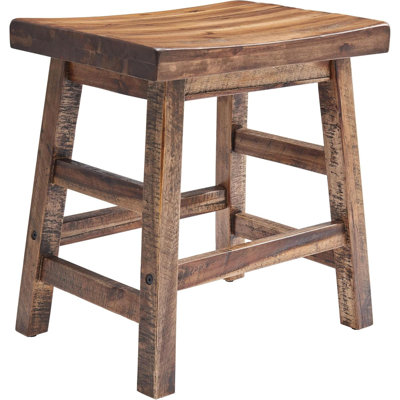 Durango  Tall Industrial Wood Dining Stool Table Or Extra Seat  Unique Rustic Industrial Style And Comfort  Farmhouse Solid Wood Furniture