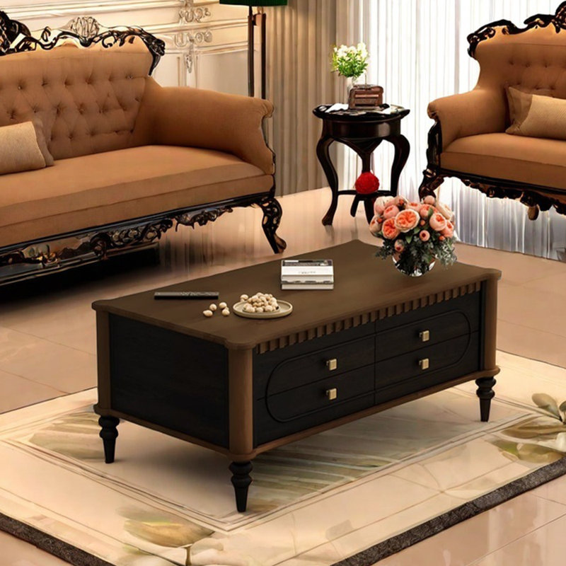 Table basse French French Design, H 19,68 po x L 48,81 po x l 27,16 po