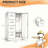 Vertical Multi-Function Metal Storage Cabinet with Lock, Combo Design of Four File Drawers & Single Lockable Door for Office, Bedroom & Household Storage-129881266