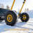 Yellow 29×16.5 Inch Wheeled Snow Pusher, Multi‑Angle Blade for Driveway Snow Clearing