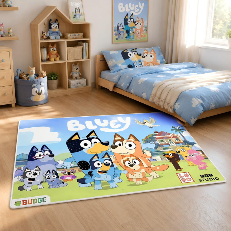 Tapis bleu Bluey Merch