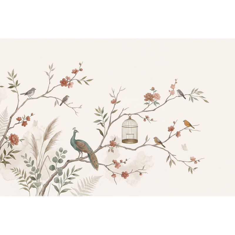 Décoration murale amovible de style oriental oriental, 200 po x 120 po, Non tissé
