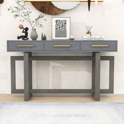 Console en bois avec tiroirs de rangement