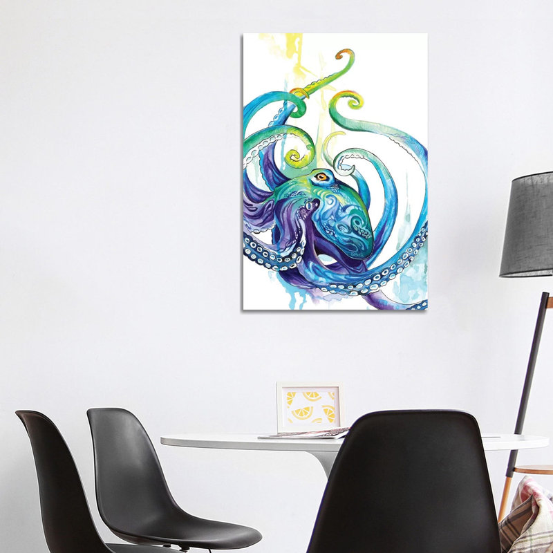 Octopus - Wrapped Canvas Painting, 101.6 cm H x 66.04 cm W x 3.175 cm D