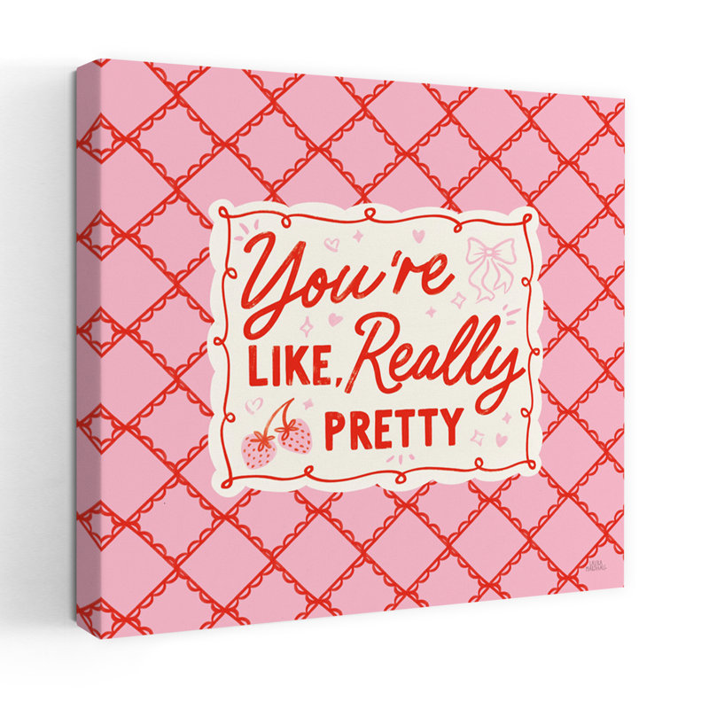 Girly Pop Iv, art typographique contemporain, H 18 po x l 18 po
