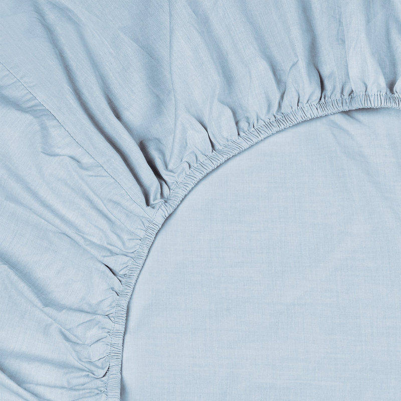 Ensemble de draps 200TC Melange, Ensemble de draps pour très grand lit avec 2 taie, Bleu cendré