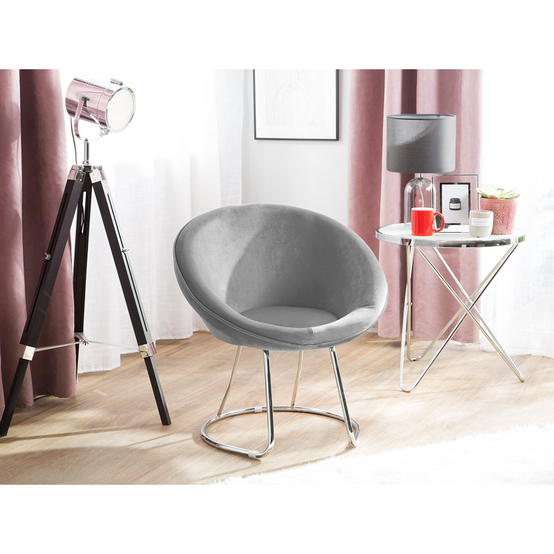 Millie Upholstered Barrel Chair, Grey