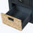 42" Wide Shoe Storage Bench with Cushion Entryway Bench with 3 Drawers and 3 Rattan Baskets-2063284104
