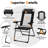 2 Pieces Patio Adjustable Folding Recliner Chairs With 7 Level Adjustable Backrest