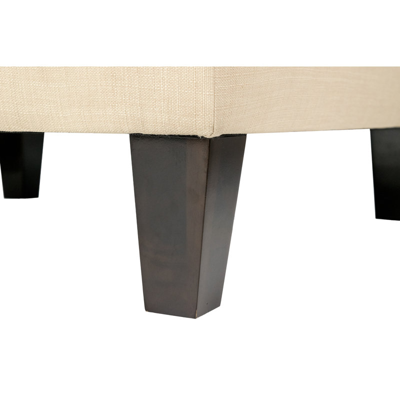 Repose-pieds standard carré 34 po Emerson, Beige, Beige