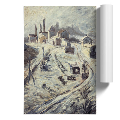 Train Tracks and Houses by Walter Gramatte - Frameless Print