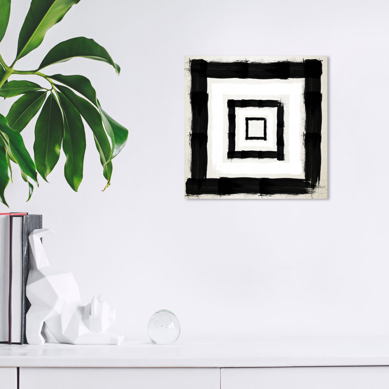 Abstrait art moderne sur toile noire, H 12 po x l 12 po x P 0,8 po