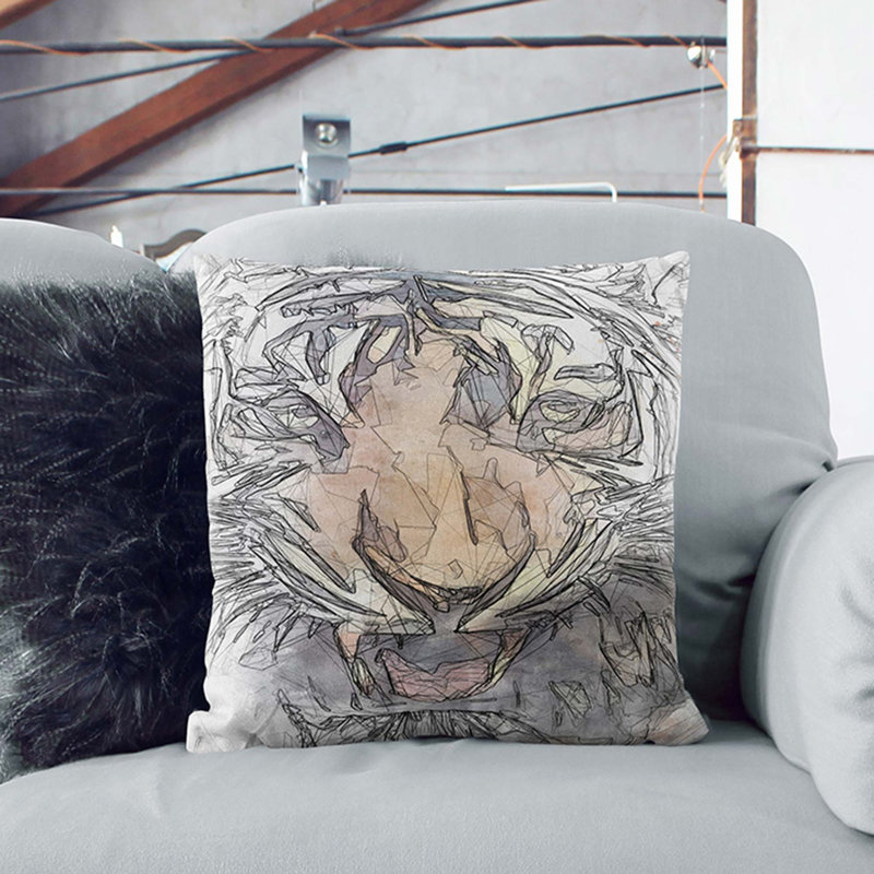 Square Cushion, 40cm H x 40cm W x 15cm D