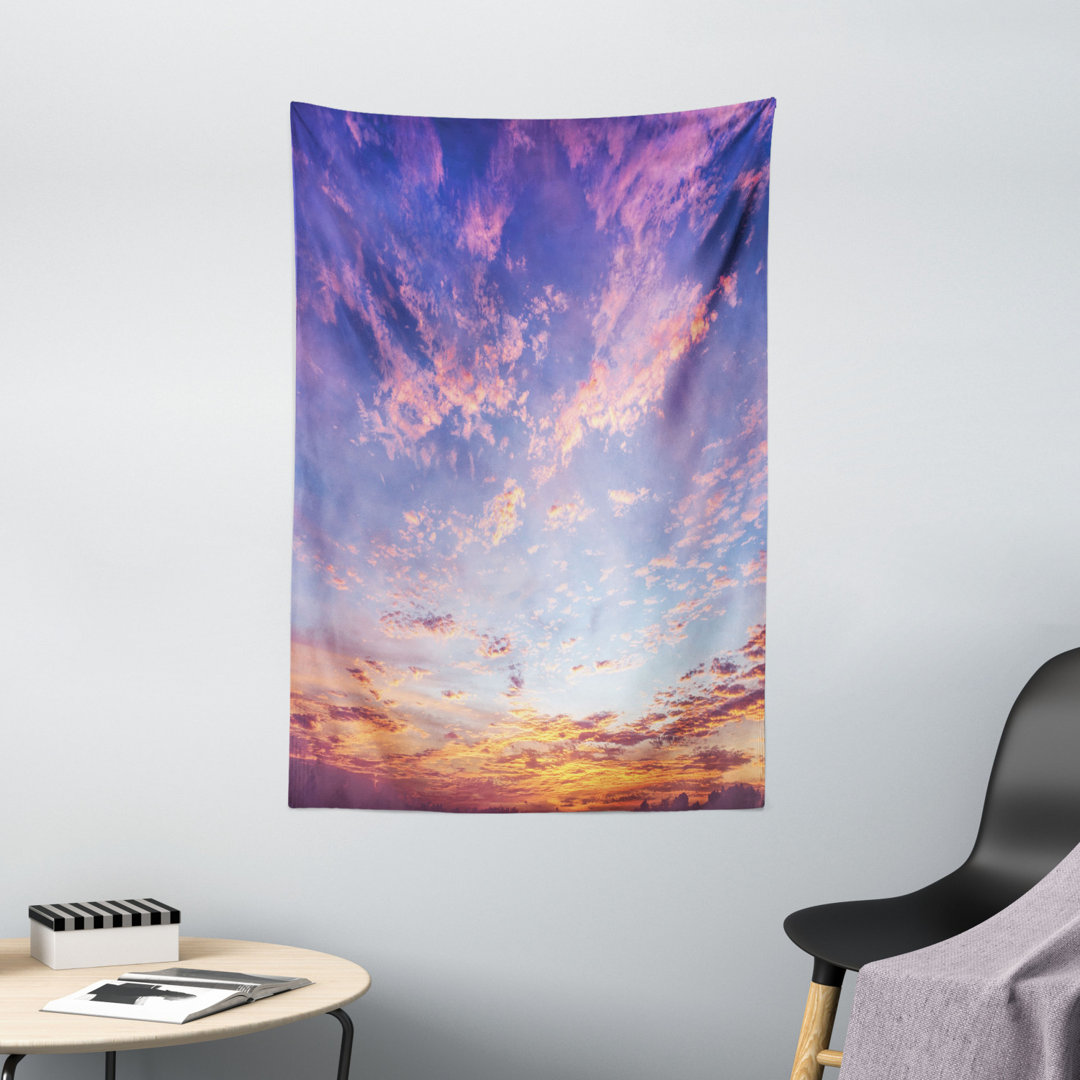 Tapisserie Ethereal Sky View mit Wolken untergehende Sonne