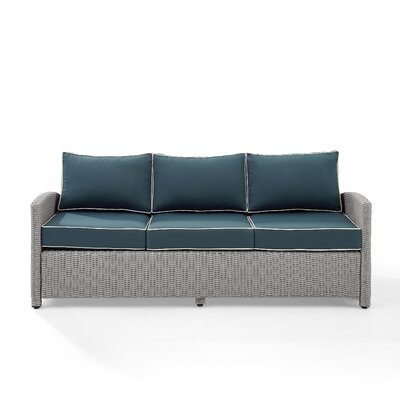 Lawson 80.5"" Wide Outdoor Wicker Patio Sofa with Cushions -  Birch Lane™, 0E7845F500A742529DE59D68FBC9E046